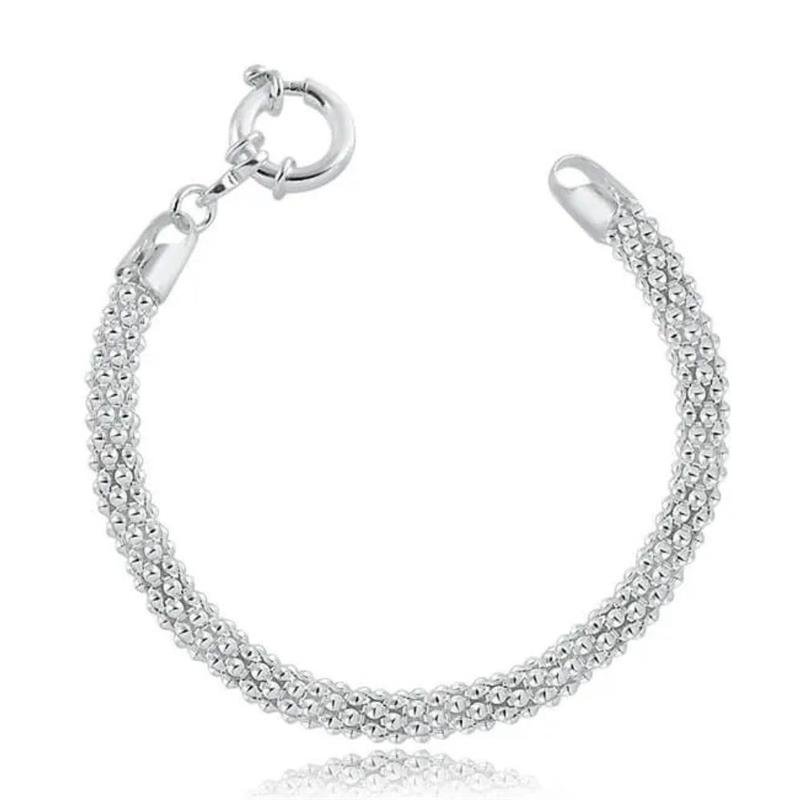PULSEIRA PIPOCÃO FECHO BÓIA PRATA 925