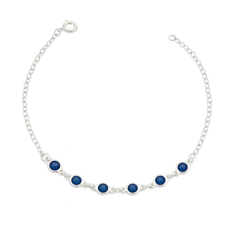 PULSEIRA ZIRCONIA AZUL PRATA 925