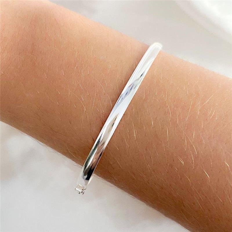 BRACELETE OVAL LARGO 6MM PRATA 925