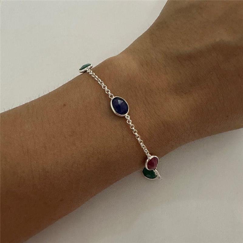 PULSEIRA OVAL COLOR PRATA 925