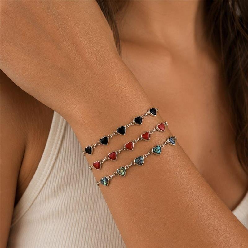 PULSEIRA CORAÇÕES CORAL PRATA 925
