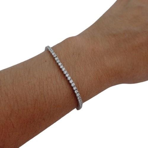 PULSEIRA RIVIERA 2 MM FECHO COM TRAVA PRATA 925