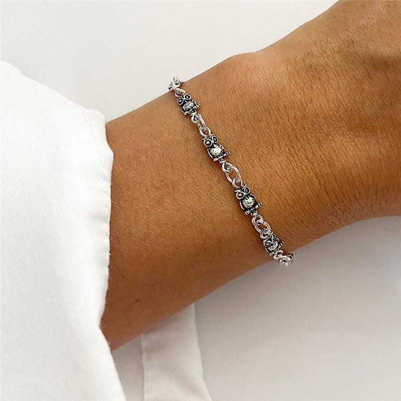 PULSEIRA CORUJA PRATA BALI 925