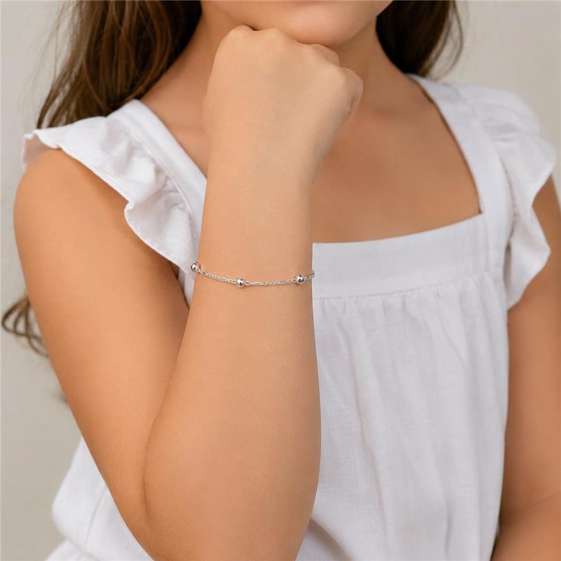 PULSEIRA BOLINHAS 3MM INFANTILPRATA 925