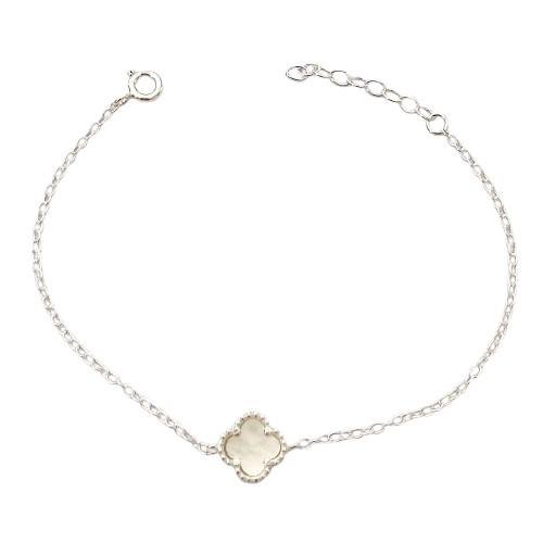 PULSEIRA MADREPEROLA VANCLEEF PRATA 925