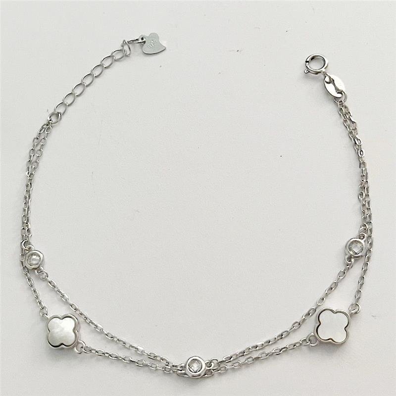 PULSEIRA VANCLEEF DUPLA MADRE E P. DE LUZ PRTA 925