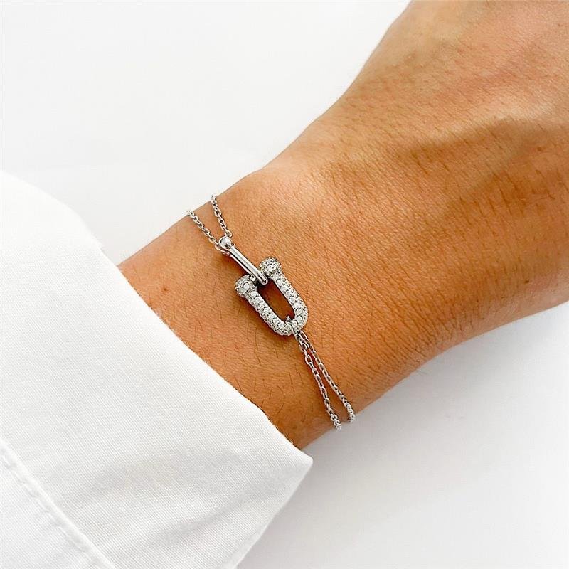 PULSEIRA INSPIRAÇÃO VIVARA CRAVEJADA PRATA 925 