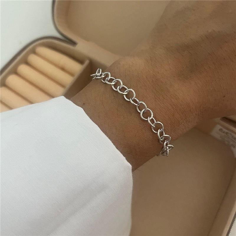 PULSEIRA INSPIRAÇÃO TIFFANY ELOS COM PINGENTE PRATA BALI 925