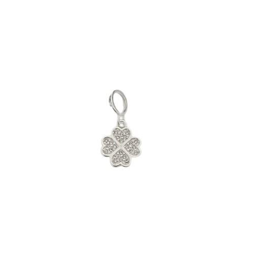 BERLOQUE TREVO CRAVEJADO PRATA 925