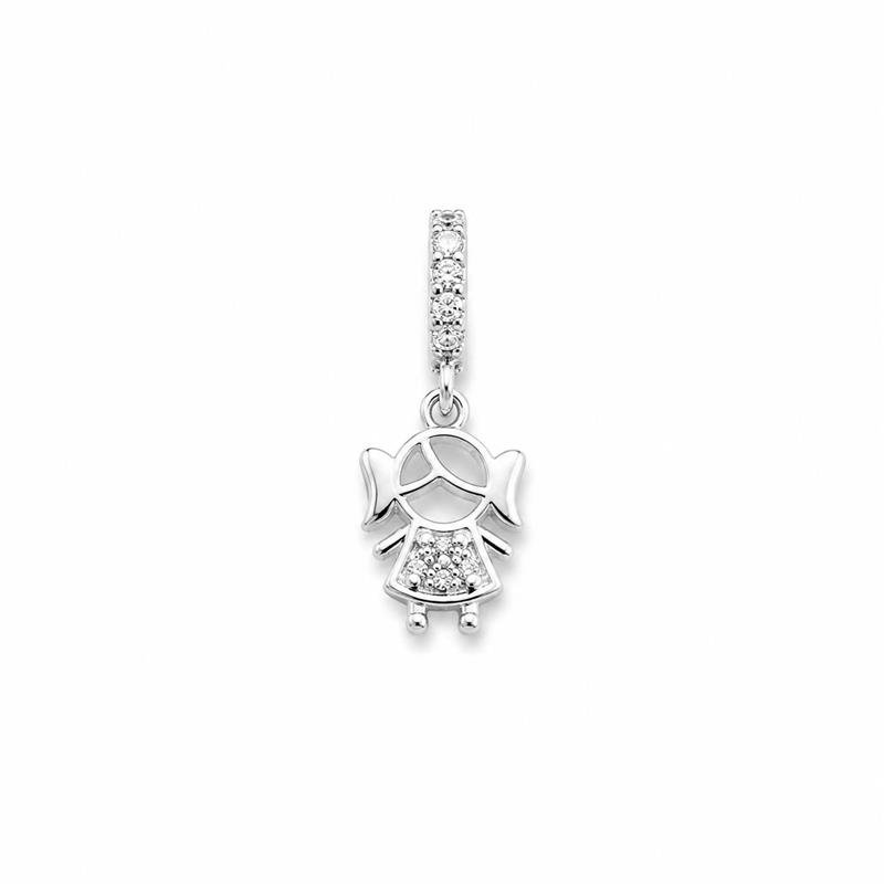 BERLOQUES MENINA CRAVEJADO PRATA 925
