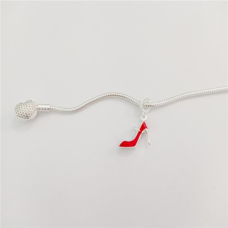 BERLOQUE SCARPIN VERMELHO PRATA 925