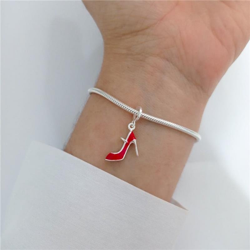 BERLOQUE SCARPIN VERMELHO PRATA 925