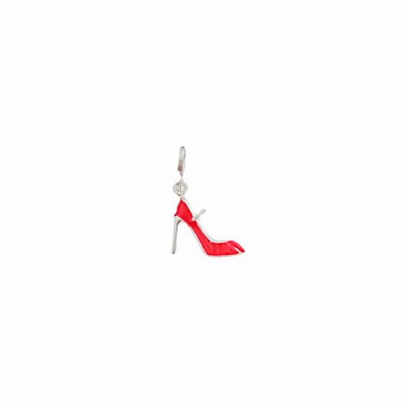 BERLOQUE SCARPIN VERMELHO PRATA 925