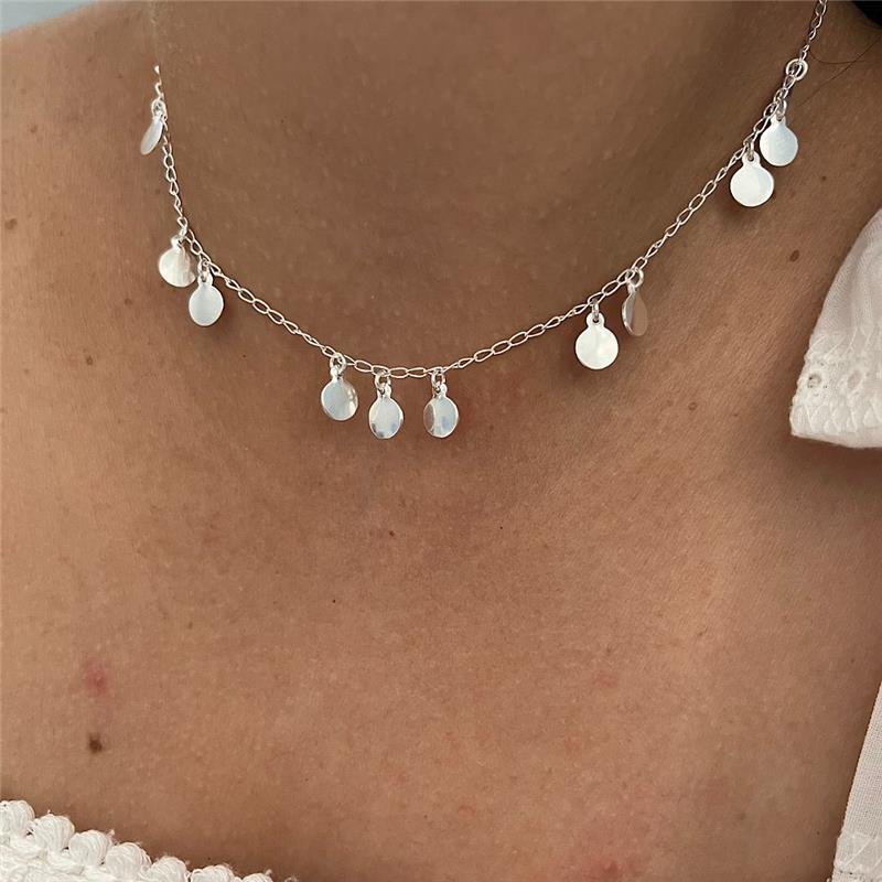 COLAR CHOKER MEDALHAS PRATA 925