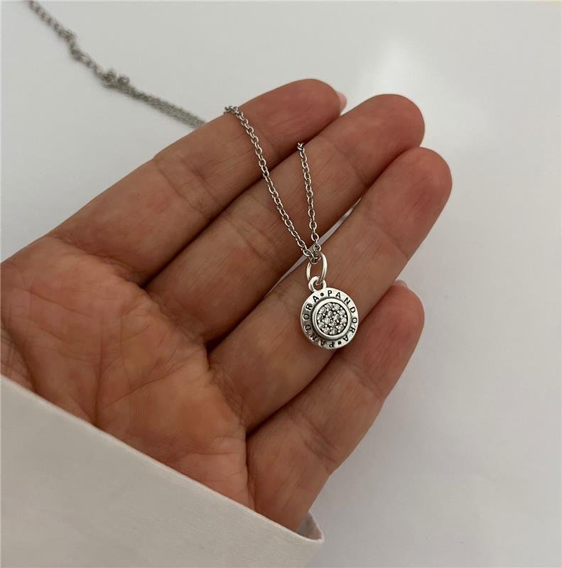 COLAR INSPIRAÇÃO PANDORA REDONDO CRAVEJADO PRATA 925