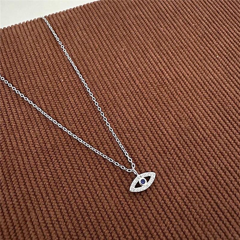 COLAR OLHO GREGO CRAVEJADO PRATA 925