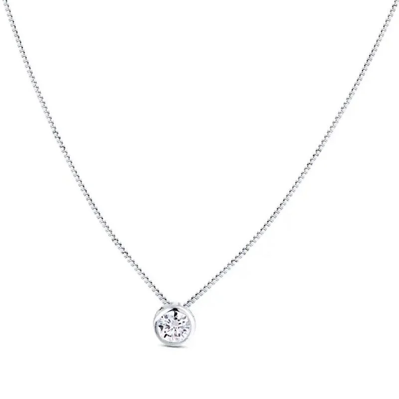 COLAR PONTO DE LUZ REDONDO GALERIA PRATA 925