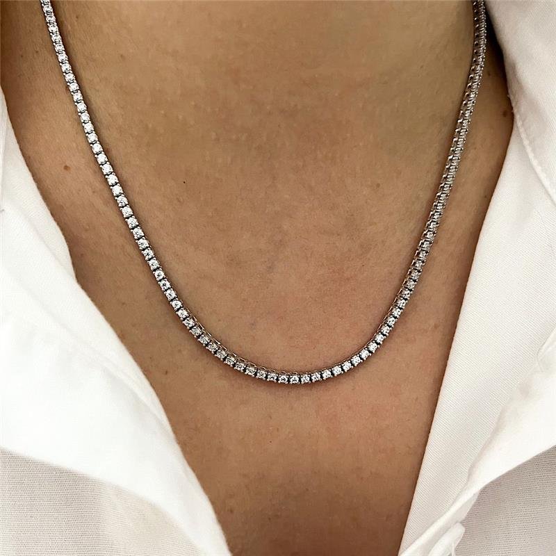 COLAR RIVIERA QUATRO GARRAS 2MM 45CM PRATA 925