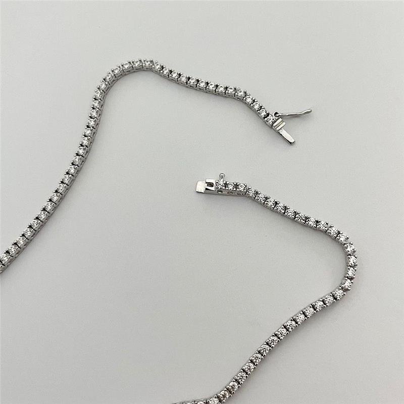 COLAR RIVIERA QUATRO GARRAS 2MM 45CM PRATA 925