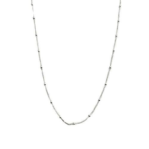 COLAR BOLINHAS VENEZIANA V12 45CM PRATA 925