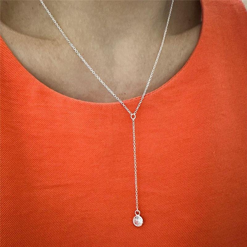 COLAR GRAVATA PONTO DE LUZ PRATA 925