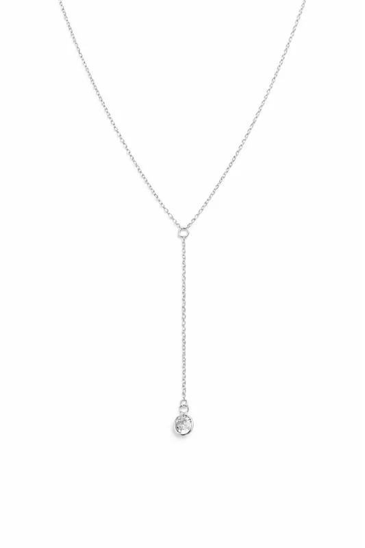 COLAR GRAVATA PONTO DE LUZ PRATA 925