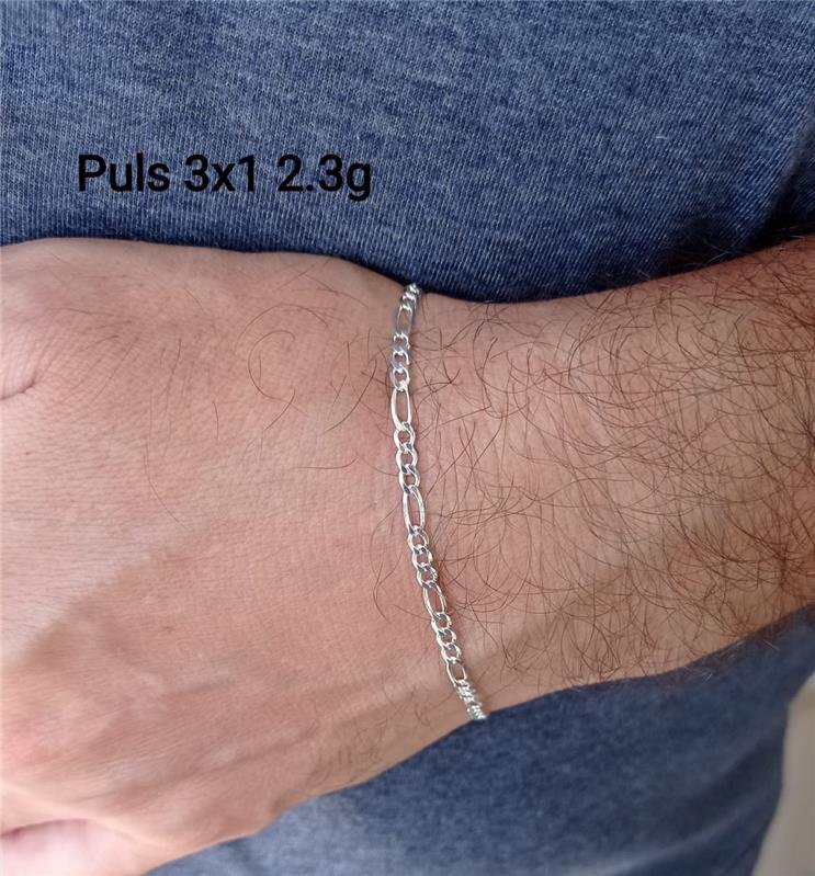 PULSEIRA 3X1 PRATA ITALIANA 925