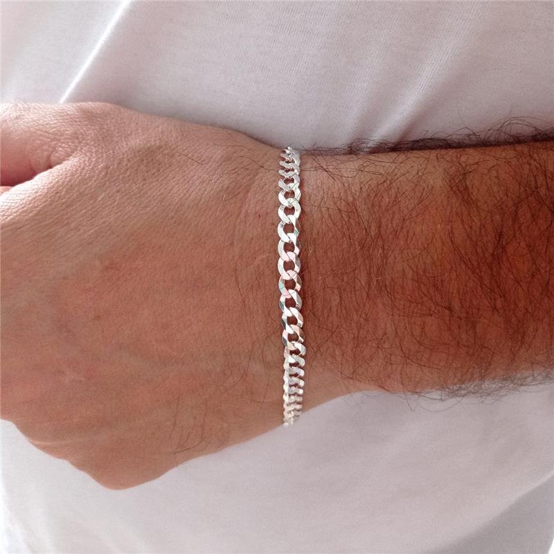 PULSEIRA GRUMET 5MM PRATA ITALIANA 925
