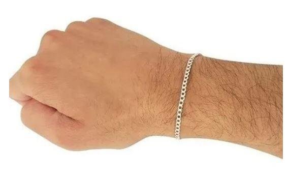 PULSEIRA ITALIANA GRUMET 3MM PRATA 925