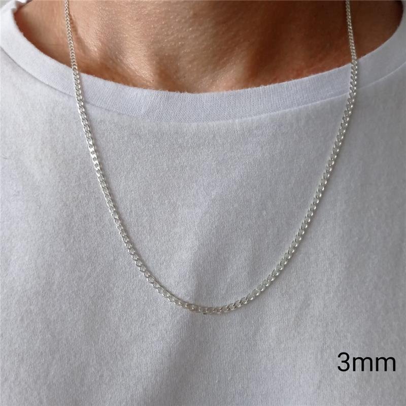 CORRENTE GRUMET 3MM 60CM PRATA 925