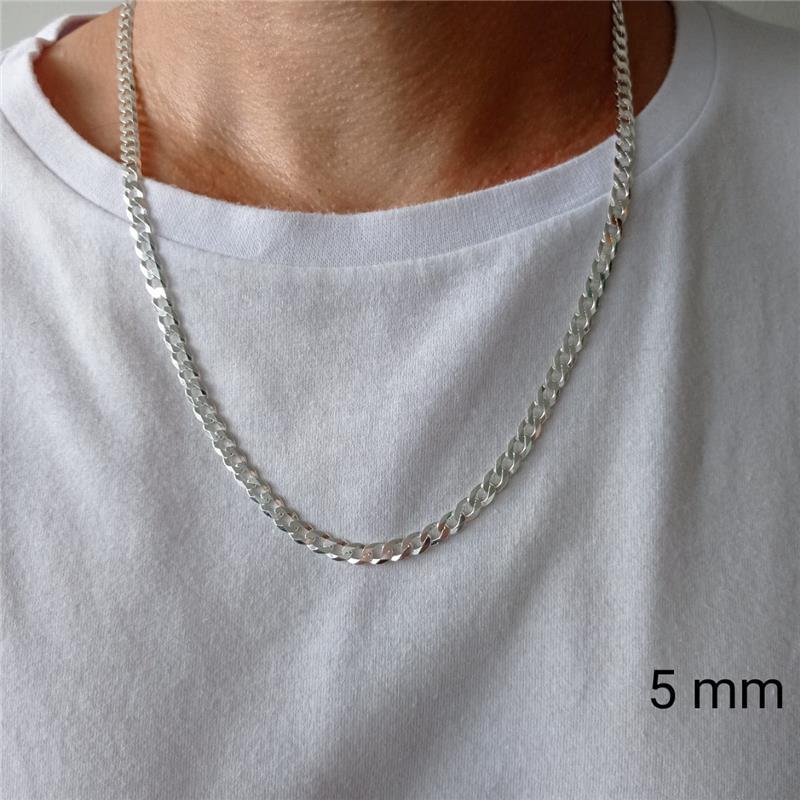 CORRENTE GRUMET 5MM 60CM PRATA 925