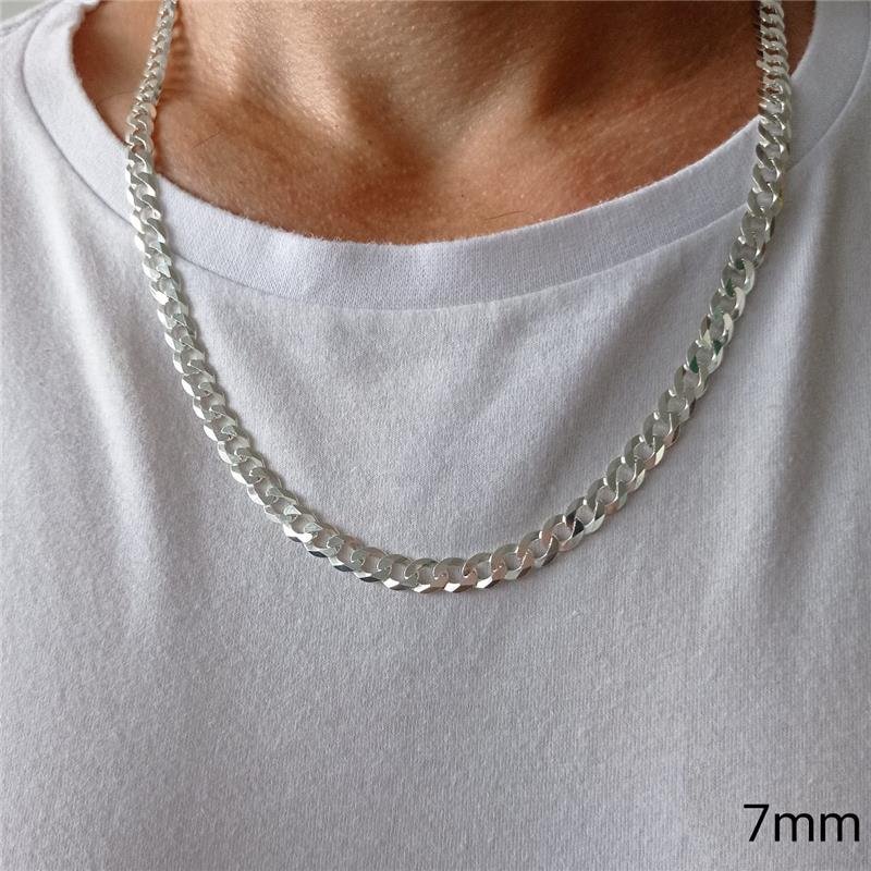 CORRENTE GRUMET 7MM 60CM PRATA 925