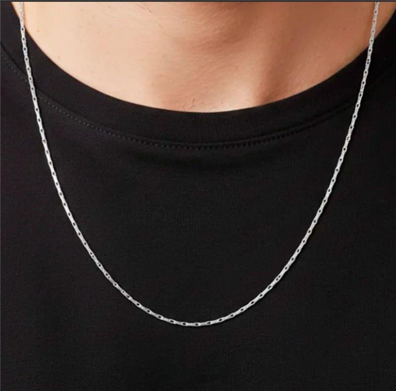 CORRENTE CARTIER FINA 60CM PRATA 925