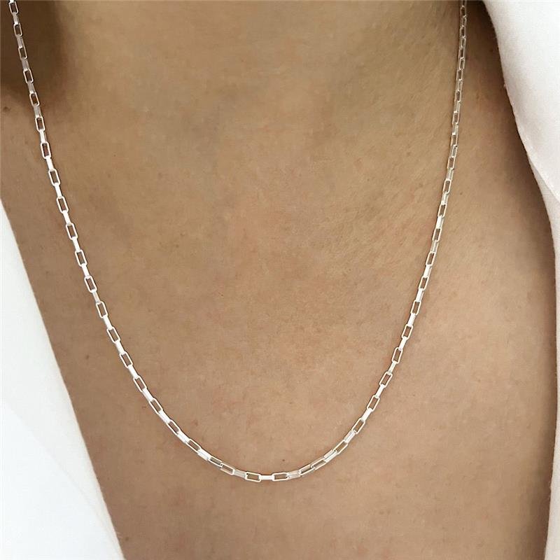 CORRENTE CARTIER FINA 50CM PRATA 925