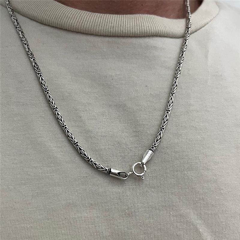 CORRENTE PONTO PERUANO 55CM PRATA BALI 925