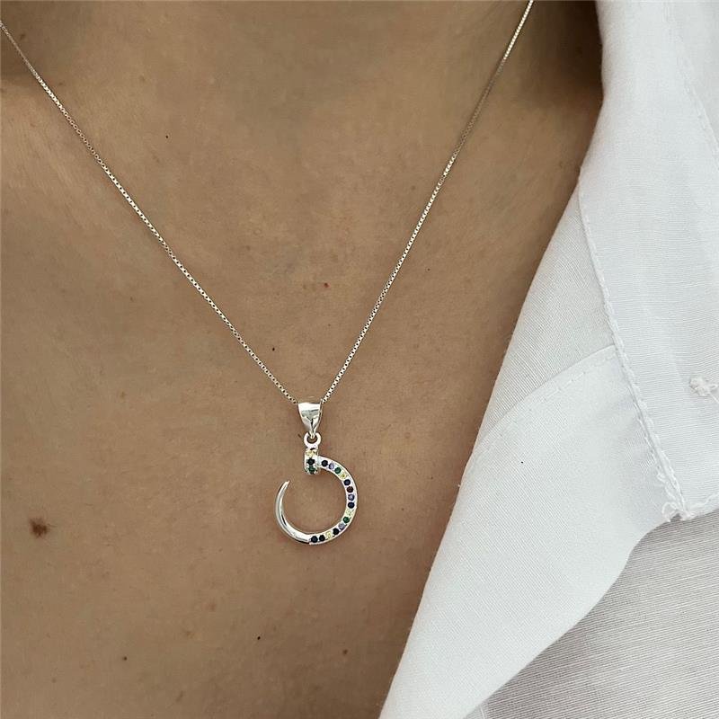 CONJUNTO PREGO MICROZIRCÔNIAS COLORIDAS PRATA 925