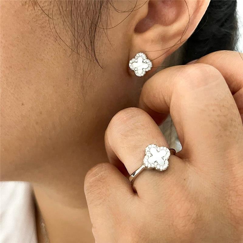 CONJUNTO INSPIRAÇÃO MADREPEROLA PRATA 925