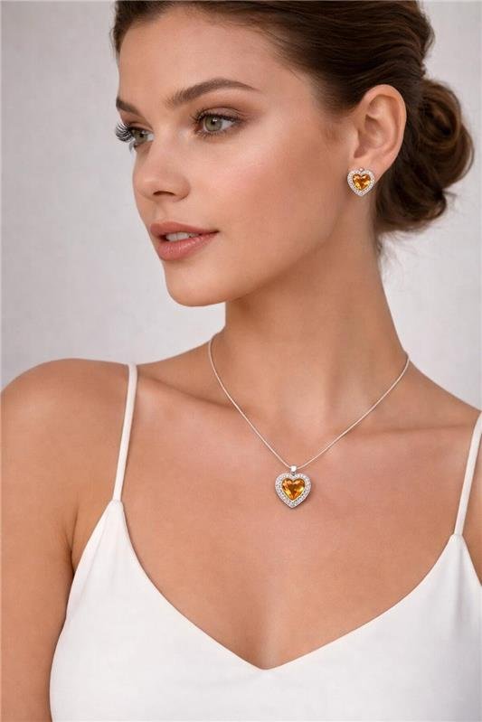 CONJUNTO ZIRCÔNIAS APEROL PRATA 925