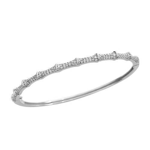 PULSEIRA BRACELETE CRAVEJADA CRISTAL PRATA 925