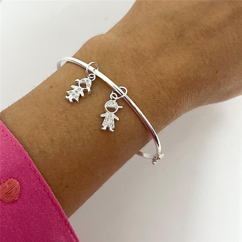 PINGENTE MENINO CRAVEJADO PRATA 925