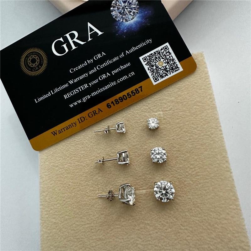 BRINCO PONTO DE LUZ 6MM MOISSANITE PRATA 925