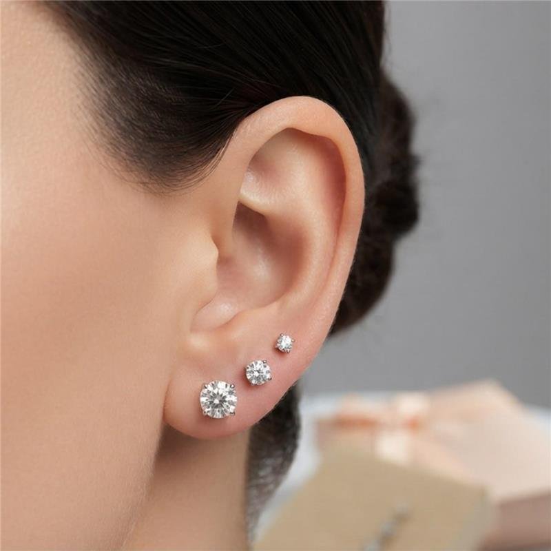 BRINCO MOISSANITE PONTO DE LUZ 8MM PRATA 925