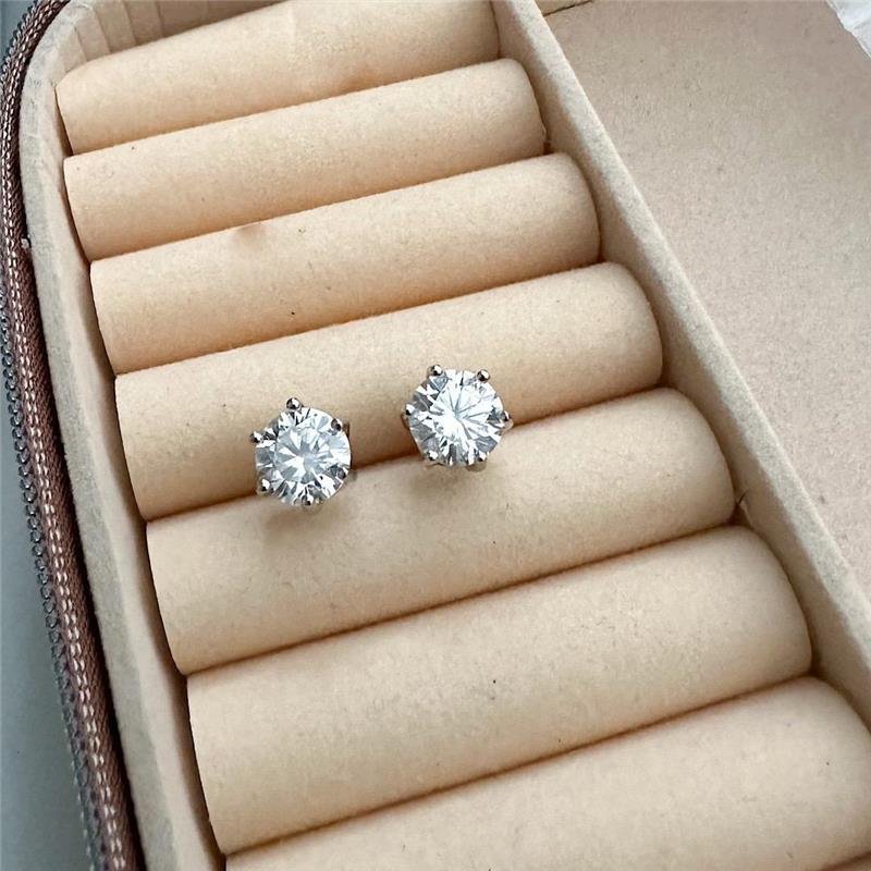 BRINCO MOISSANITE PONTO DE LUZ 8MM PRATA 925