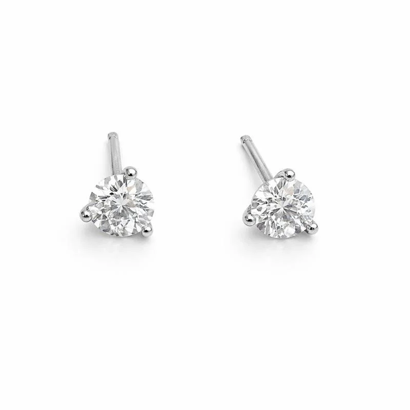 BRINCO MOISSANITE PONTO DE LUZ 4MM 3 GARRAS PRATA 925