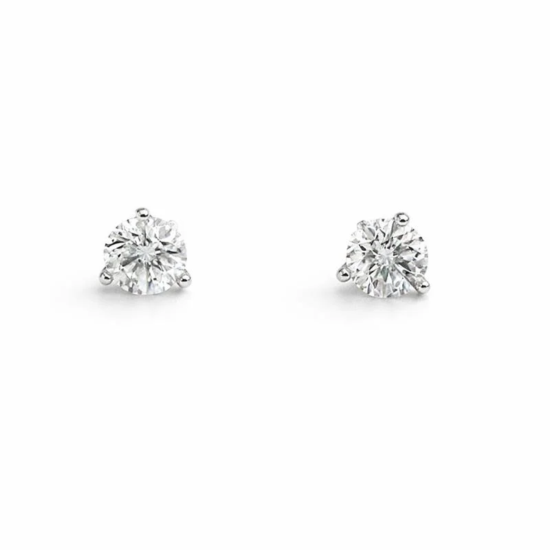 BRINCO MOISSANITE PONTO DE LUZ 5MM 3 GARRAS PRATA 925