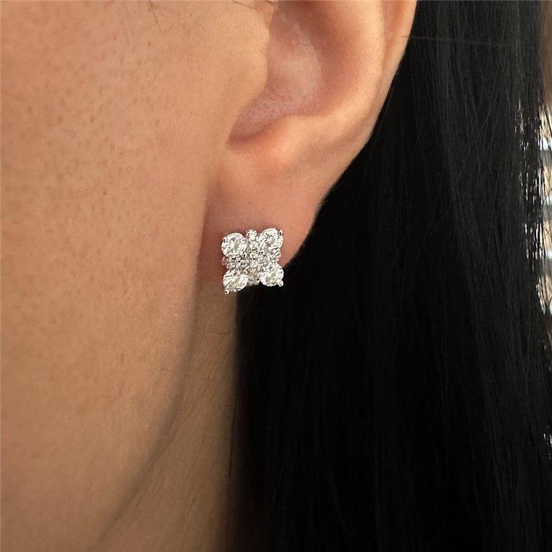 BRINCO MOISSANITE P. LUZ QUADRADO PRATA 925