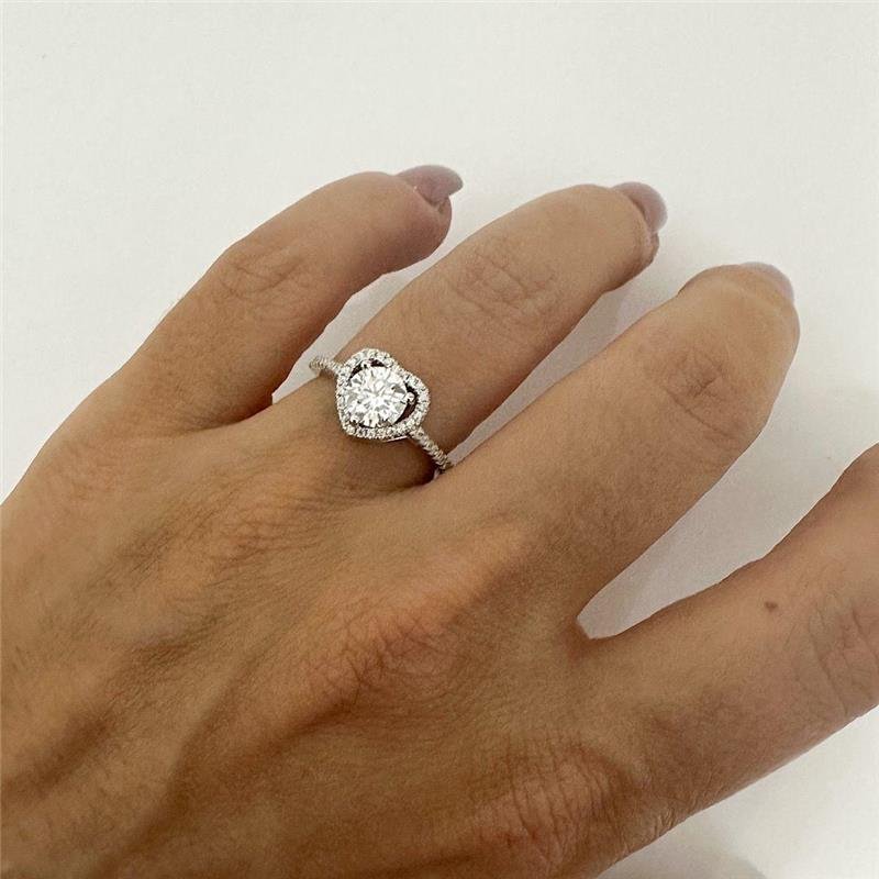 ANEL MOISSANITE 6.5MM CORAÇÃO CRAVEJADO PRATA 925