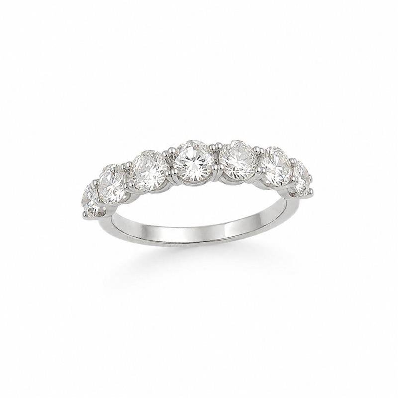ANEL MEIA ALIANÇA MOISSANITE 4MM PRATA 925