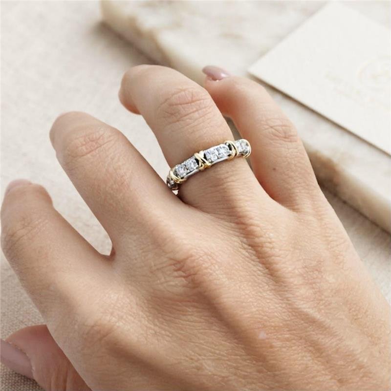 ANEL ALIANÇA INTEIRA MOISSANTIE 3MM PRATA 925
