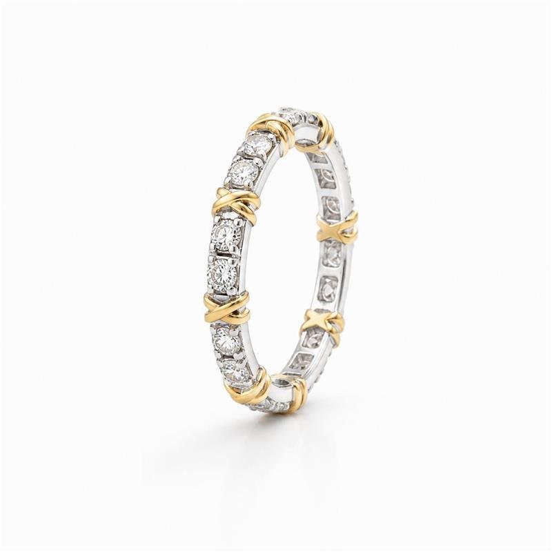 ALIANÇA INTEIRA MOISSANITE 2,25MM PRATA 925
